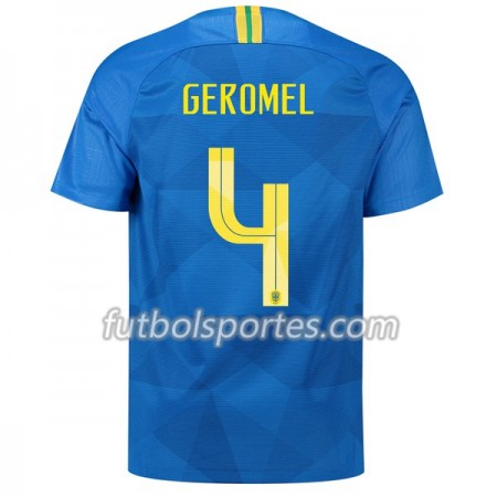 Camisetas Brasil Geromel 4 Segunda Equipacion Mundial 2018